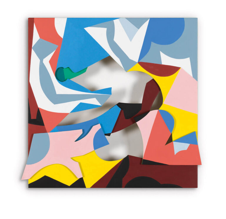 194 Birgit Zinner <br> Wind und Wolken ǀ 2023 ǀ Acryl auf Sperrholz, cutout ǀ 30 x 30 x 3 cm <br> Rufpreis: Euro 700

 
