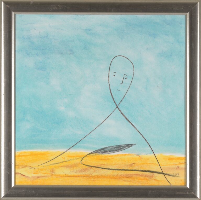 <span>10 Franz Blaas</span>
<span><br>Unbeschriebenes Blatt 2024</br>Pastell und Kohle auf Papier, Künstlerrahmung; 53 x 53 cm<br>Euro 900 </br></span>