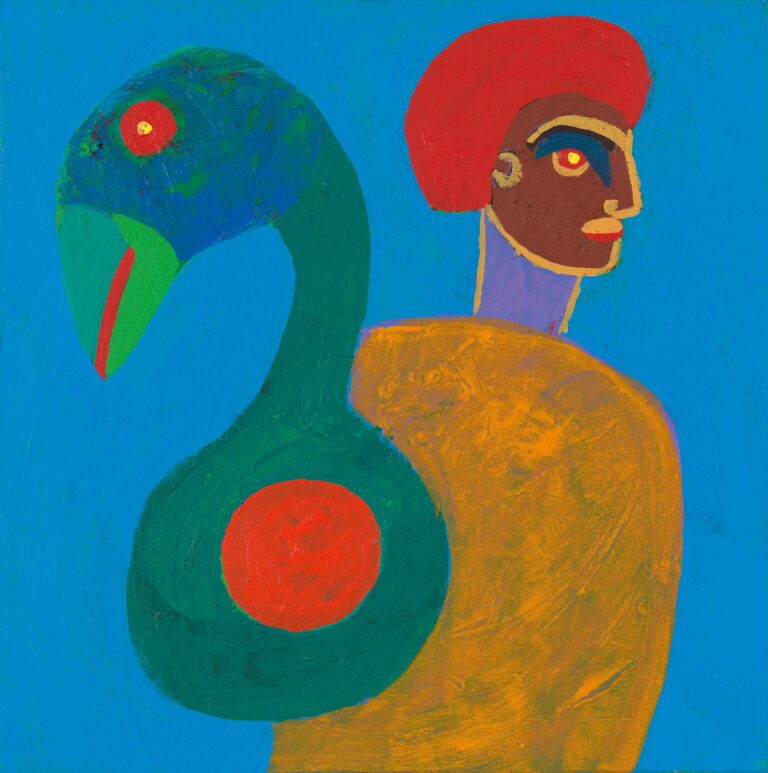 <span>18 Leslie de Melo</span>
<span><br>Pelikane 2022</br>Acryl auf Leinwand, Werkzskizze; 30 x 30 cm<br>Euro 1.000 </br></span>