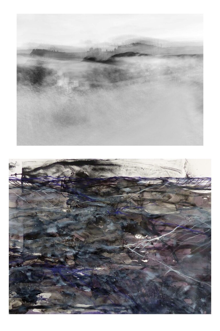 <span>23 Julia Dorninger und Claudia Dorninger-Lehner</span>
<span><br>Double 22 2025</br>Fotografie, Inkjet auf Fine Art Photo Cotton Rag, 310 gr. Monotypie, Aquarell, Acryltinte, Buntstift auf Papier; 100 x 70 cm<br>Euro 1.500 </br> Rahmen: Euro 530,-
</span>
