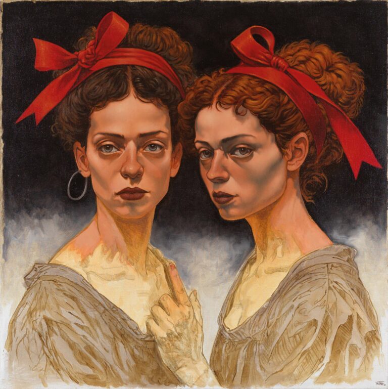 <span>31 Christian Flora</span>
<span><br>Rote Bänder 2025</br>Öl auf Leinwand; 80 x 80 cm<br>Euro 1.800 </br></span>
