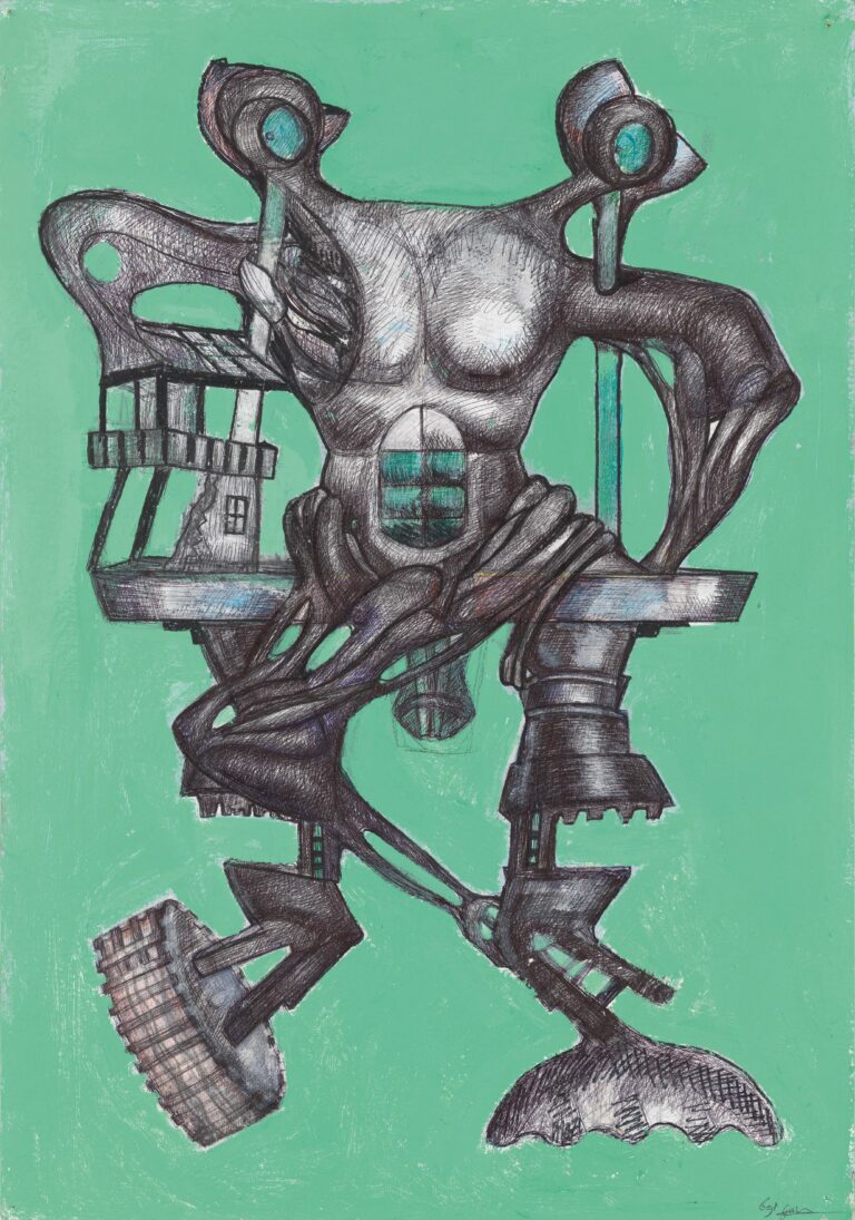 <span>49 Begi Guggenheim</span>
<span><br>O.T. 2025</br>Kugelschreiber und Acryl auf Papier; 100 x 70 cm<br>Euro 1.300 </br> Rahmen: Euro 570,-
</span>
