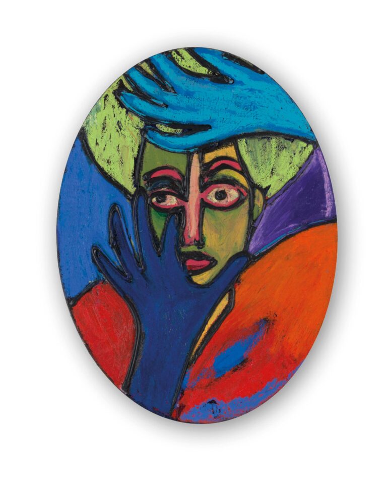 <span>79 Madita Kloss</span>
<span><br>Das dritte Auge 2023</br>Pastellkreide, Acryl auf Leinwand; ca. 40 x 30 cm<br>Euro 700 </br></span>
