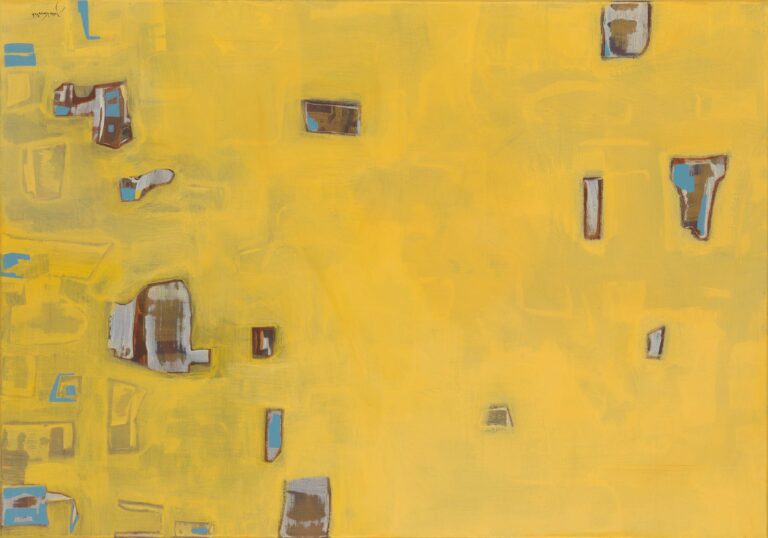 <span>84 Jutta Kowatsch</span>
<span><br>Flicker 2025</br>Acryl, Pigment auf Leinwand; 70 x 100 cm<br>Euro 900 </br></span>
