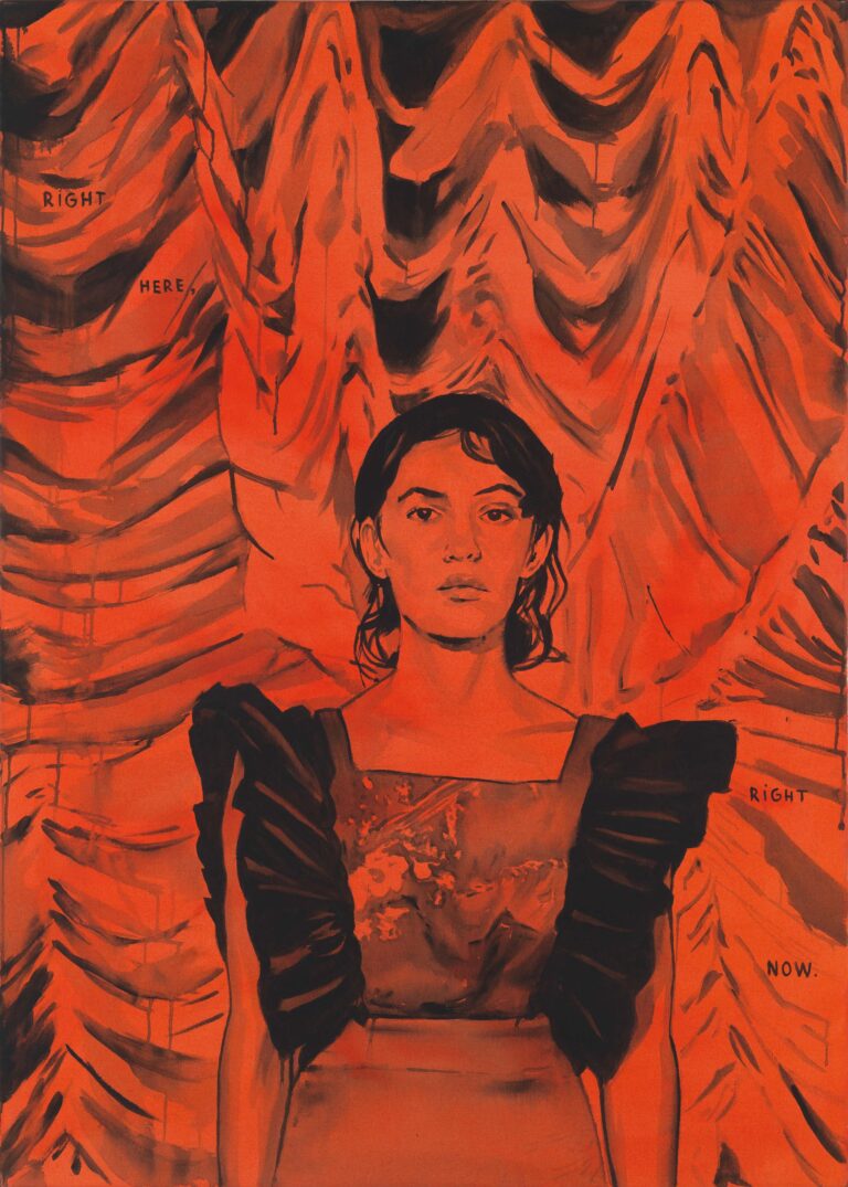 <span>95 Andreas Leikauf</span>
<span><br>right here, right now 2020</br>Acryl auf Leinwand; 140 x 100 cm<br>Euro 3.500 </br></span>
