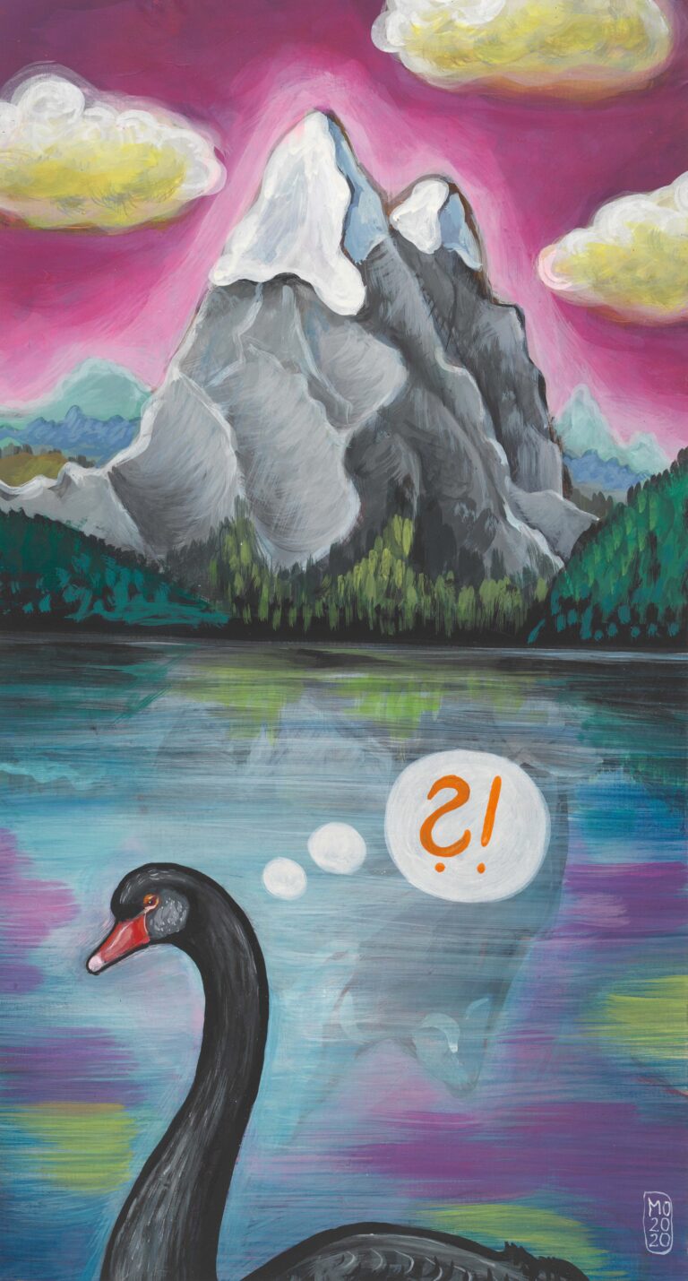 <span>118 Mari Otberg</span>
<span><br>black swan 2020</br>Eitempera auf Papier; 57 x 31 cm<br>Euro 900 </br> Rahmen: Euro 420,- </span>
