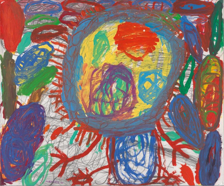 <span>125 Peter Pongratz</span>
<span><br>Kleiner Garten im Süden 2010</br>Acryl und Graphit auf Papier auf Leinwand montiert; 75 x 90 cm<br>Euro 5.500 </br></span>
