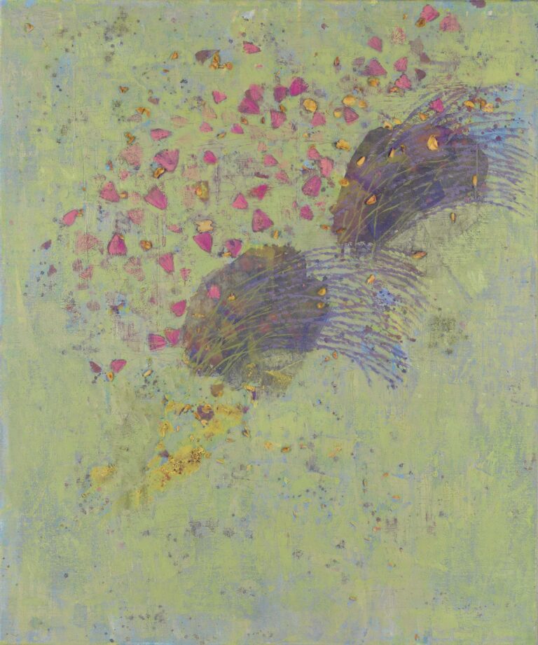 <span>171 Agnes Waldstein</span>
<span><br>Rosen mit Lavendel I 2022</br>Acryl, Rosenblätter und Öl auf Leinwand; 120 x 100 cm<br>Euro 1.000 </br></span>
